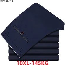 Большие размеры 6XL 7XL 8XL 9XL 10XL мужские костюмные брюки простые формальные офисные прямые брюки осенние брюки для делового костюма 48 50