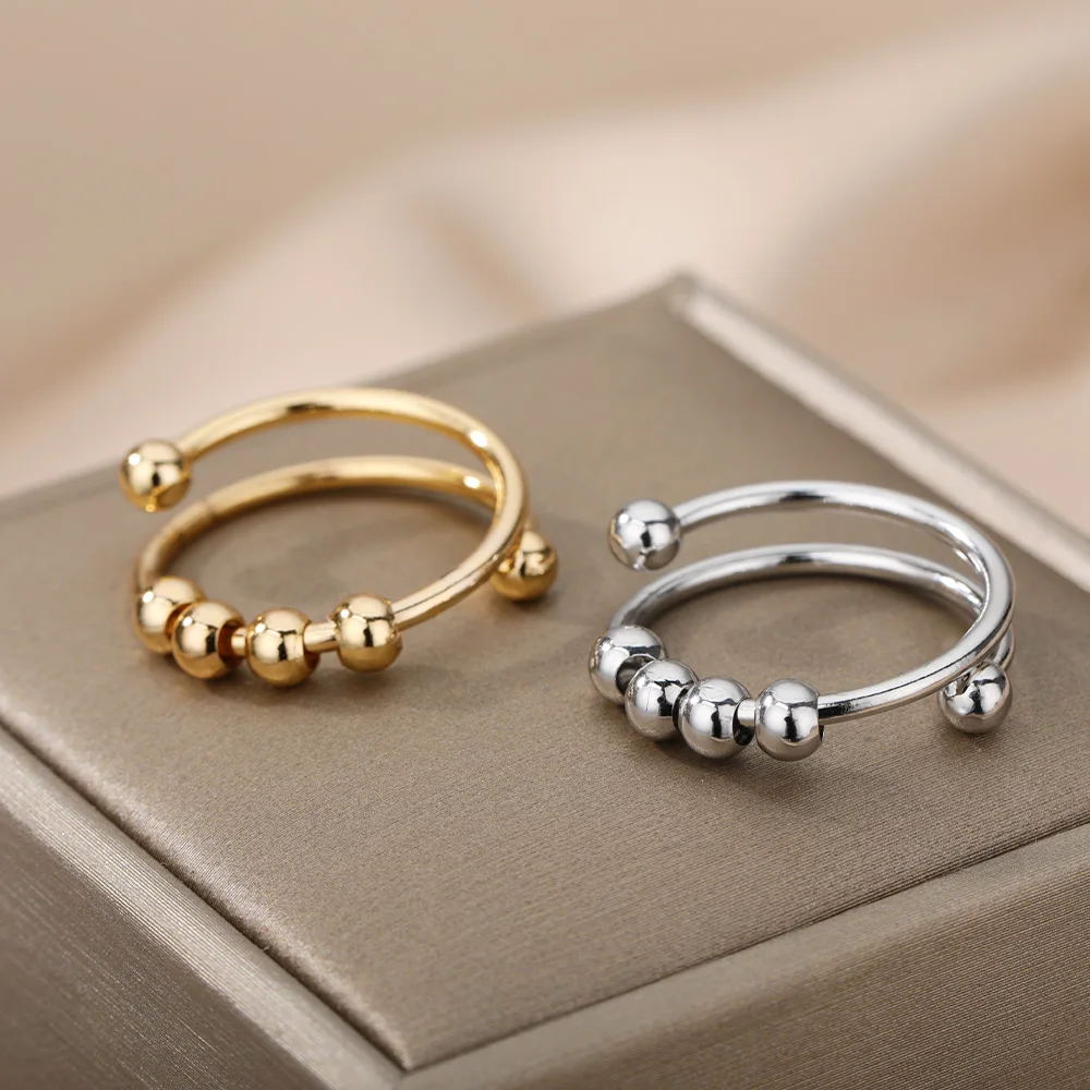 Peireara Faith Anxiety Ring For Women 925 Sterling Silver Anxiety Fidget Ring Cross Anxiety Spinner Ring Stress Relief Rings Stackable Rings Anxiety
