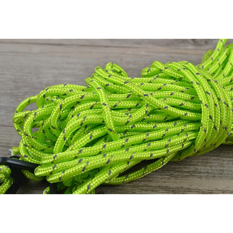 Reflective Tent Ropes 4pcs/pack High Strength 2m Length Wind Rope with Buckle Outdoor Camping Windproof Accessories outdoor tent ropes camping tent accessories camping cord buckles camping rope buckle