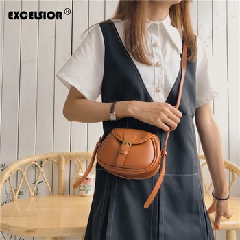 

EXCELSIOR 2020 New Women's Bags Casual Handbags for Female PU Messenger Mini Handbag High Quality Linen Bags Bolsa for Female