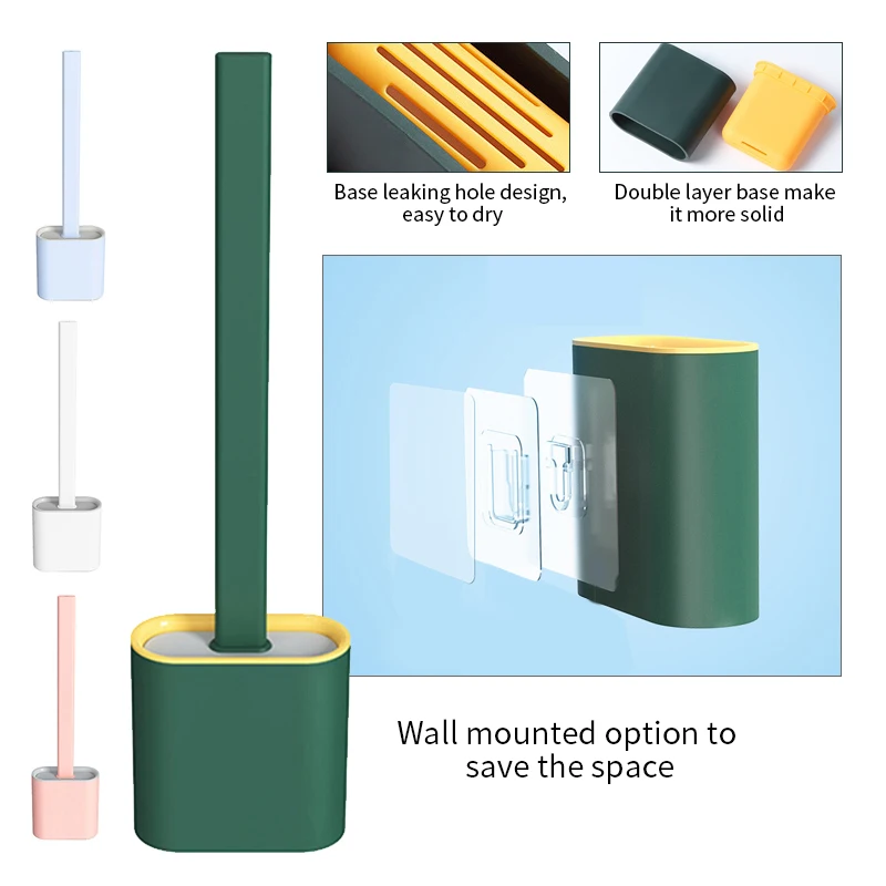 Настенная силиконовая щетка для унитаза аксессуары ванной и туалета|Чистящие