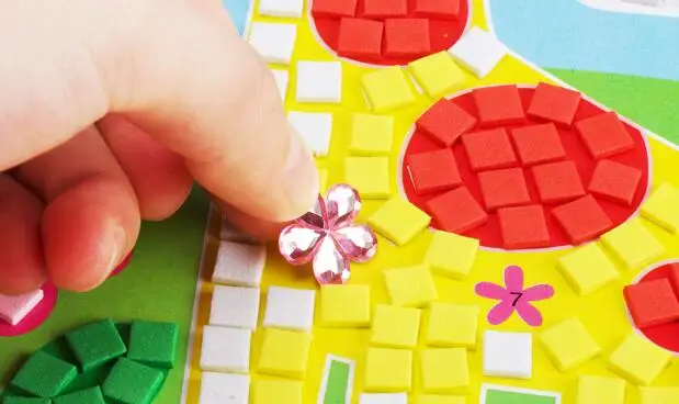 4 шт. 3D кристалл акриловые головоломки DIY пены наклейки эва ручной работы искусство мультфильм творческие развивающие игрушки для детей GYH