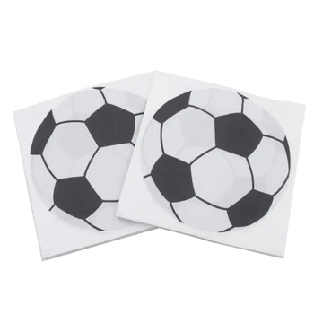 

100 Pcs Printed Feature Soccer Pattern Paper Napkins For Event Party Decoration Tissue Paper Towels Daily Necessities