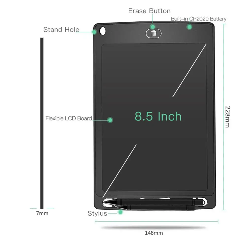 8.5Inch Electronic Smart Digital Graphic Board Writing Tablet Screen LCD Notepad