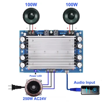 

TDA7293 2*100W High Power Digital Amplifier Board Dual Channels Class D Subwoofer amp