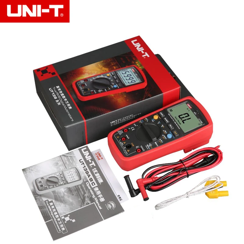 Цифровой измеритель напряжения UT139C цифровой ЖК дисплей|uni-t ut139c|digital multimeter lcrelectrical
