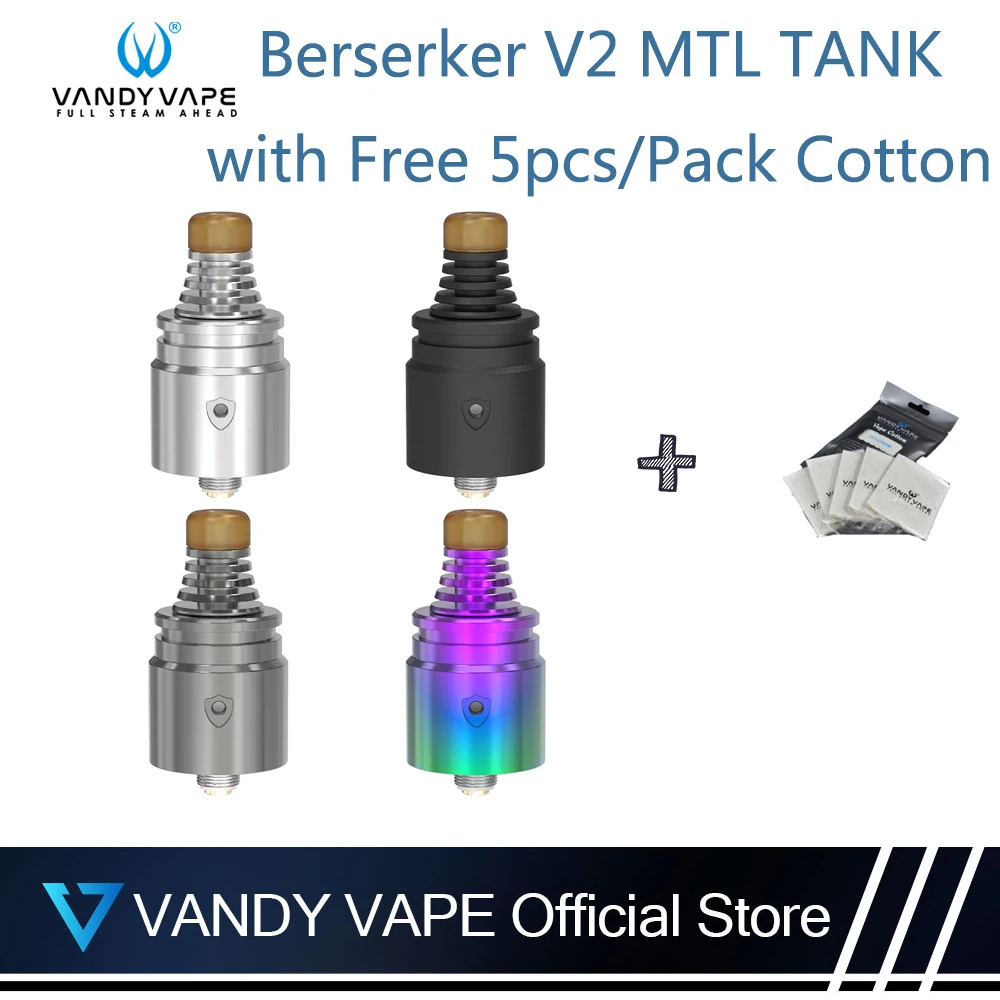 Vandy vape Berserker V2 MTL RDA бак с 5 шт Vandyvape хлопок 1,5 мл 22 мм электронная сигарета