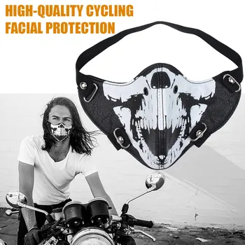 

Punk Leather Facemasks For Germ Protect Motorcycle Biker Face Maskswashable And Reusable Mascarilla Reutilizable Cubrebocas