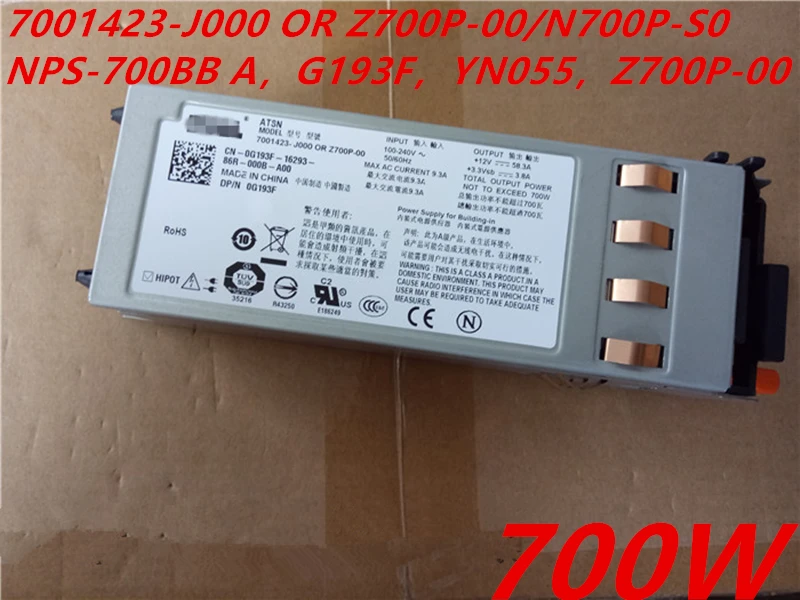 Блок питания для ноутбука Dell Мощность край R805 700W Питание 7001423-J000 или Z700P-00 N700P-S0 NPS-700BB в G193F YN055 Z700P-00