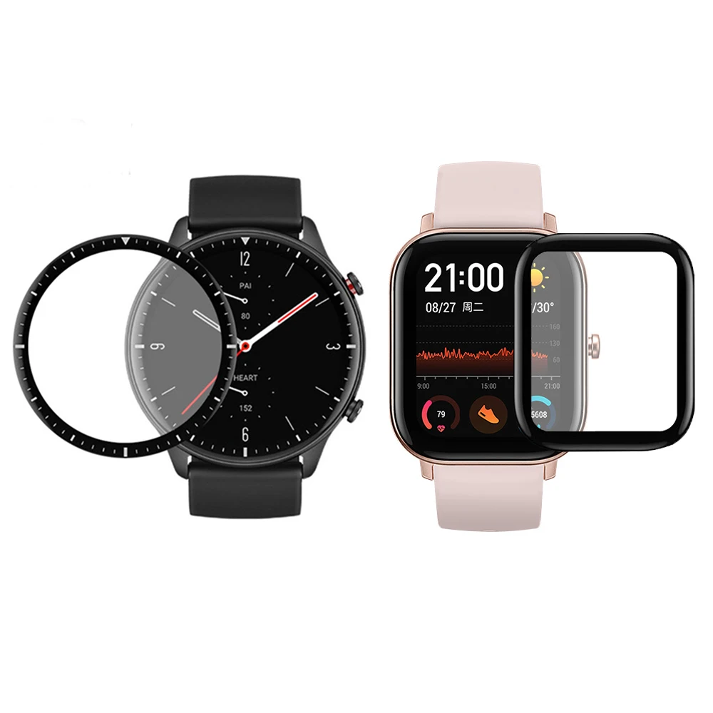 SciuU Cover Protettiva Per Amazfit GTR 2 / GTR 2e – [2 Pezzi] Custodia TPU Con Protezione Schermo, Nero