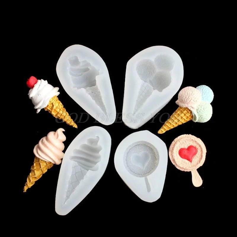 4 шт. мороженое DIY эпоксидная смола, форма для мороженого, полимерная подвеска, форма для изготовления ювелирных изделий