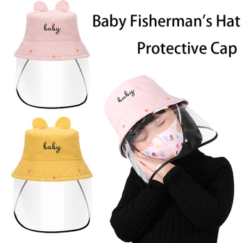 

Kids Multi-function Protective Cap Protective Eye Protection Anti-fog Windproof Hat Anti-saliva Face Cover Cap