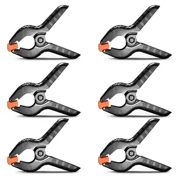 

Neewer 6-Pack Set Heavy Duty Muslin Spring Clamps Clips 4.3"/11cm for Photo Studio Backdrops Backgrounds Woodworking