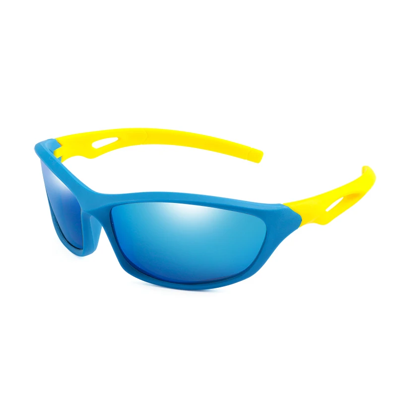 Longkeader, Детские поляризованные очки, детские солнцезащитные очки, UV400, небьющиеся, солнцезащитные очки для мальчиков и девочек, спортивные, милые, крутые, Okulary - Цвет линз: blue blue