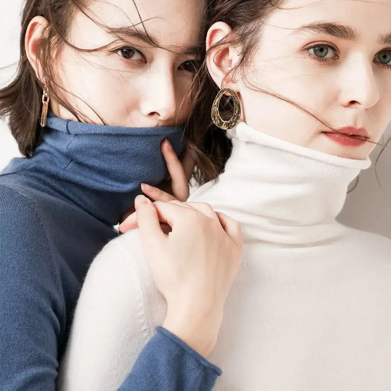 

2020 new sheep pile pile high neck pullover with a bottomed sweater