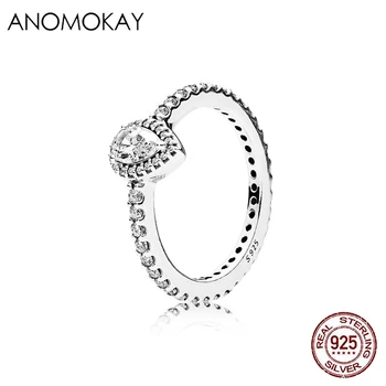 

New Spring Collection Sterling 925 Silver Sparkling Love Heart Ring for Women Girl Jewelry Saint Valentine's Day Birthday Gift