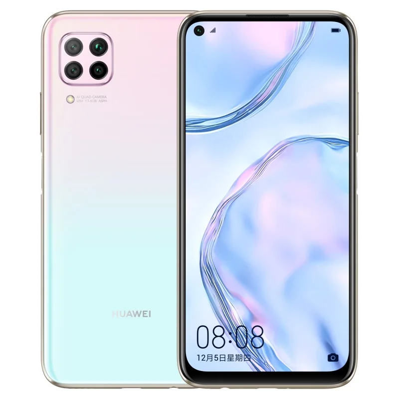 DHL Быстрая HuaWei Nova 6 SE мобильный телефон Kirin 810 Android 10,0 6," ips 2310X1080 8 Гб ram 128B rom МП отпечаток пальца