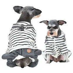Французский бульдог домашнее животное поставка одежда для собак из шерсти ягнёнка, кашемир Повседневный полосатый узор зимний