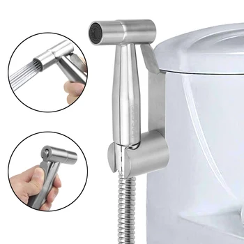 

Stainless Steel Bidet Faucets Hand Sprayer Shower Head Handheld Toilet Bidet Sprayer Set with Shower Hose Bathroom Accessories