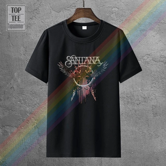 Funny Tops Tees Santana Rock Band Flight Logo Latin Guitarist T Shirt Adult Xl Top High Quality Casual Clothing - AliExpress