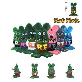 

7styles Rat Fink 33cm Bobble Head Crazy Mouse PVC Ratfink Action Figure Collectible Model Toys Car Decoration toys of kids