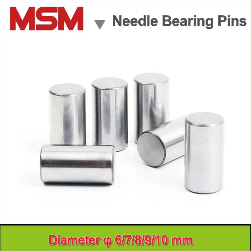 

50/30/20PCS GCr15 Bearing Steel Diameter 6/7/8/9/10 mm Cylindrical Pin Locating Dowel Needle Bearing Pin Rollers Length [6-25mm]