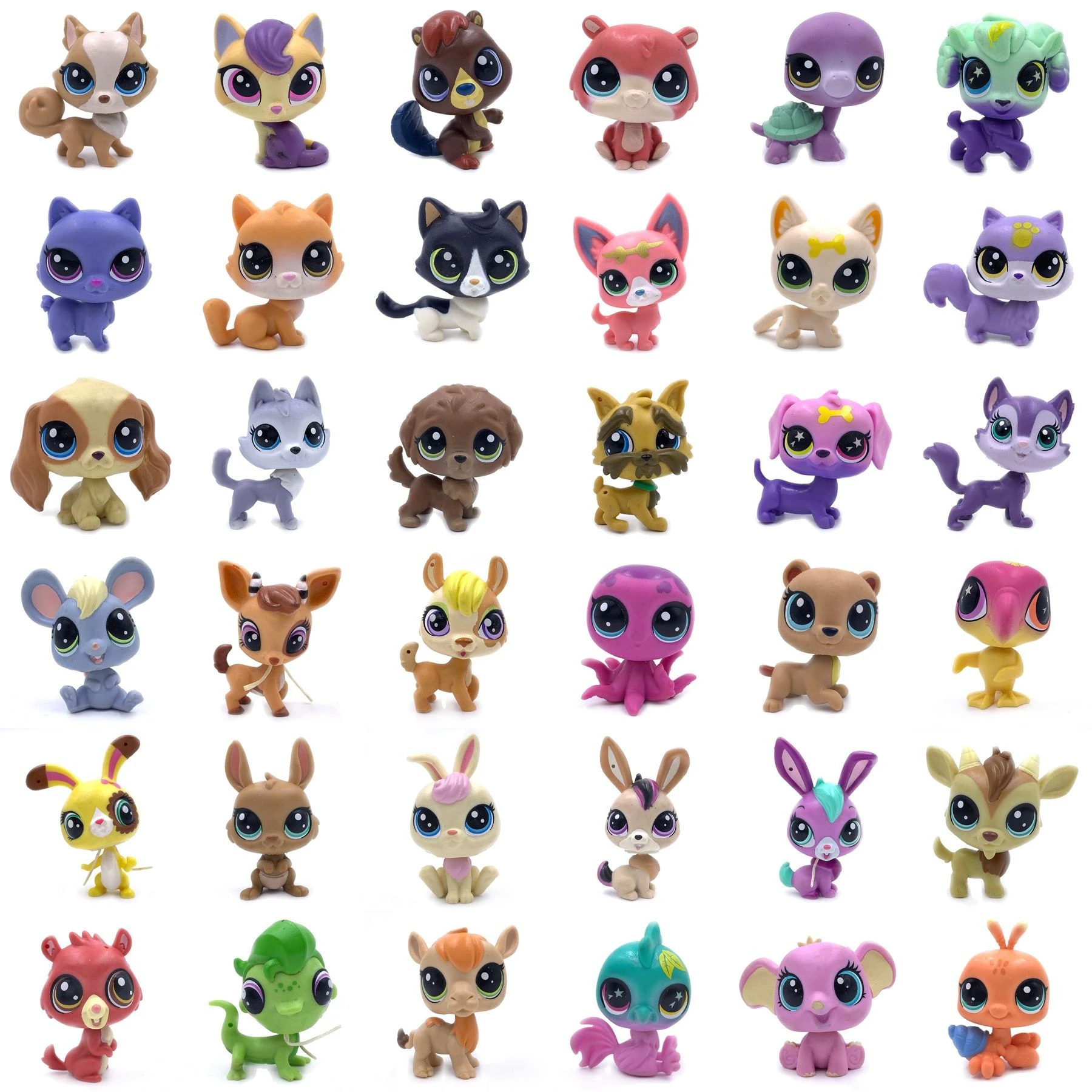 LPS CAT Rare Littlest Pet Shop Toys Lot Stands Short Hair Cats Original