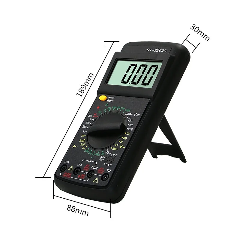 Junejour DT9205A Цифровой мультиметр тестер ЖК-дисплей Вольтметр измеряет электрик Высокая точность портативный тестер напряжения