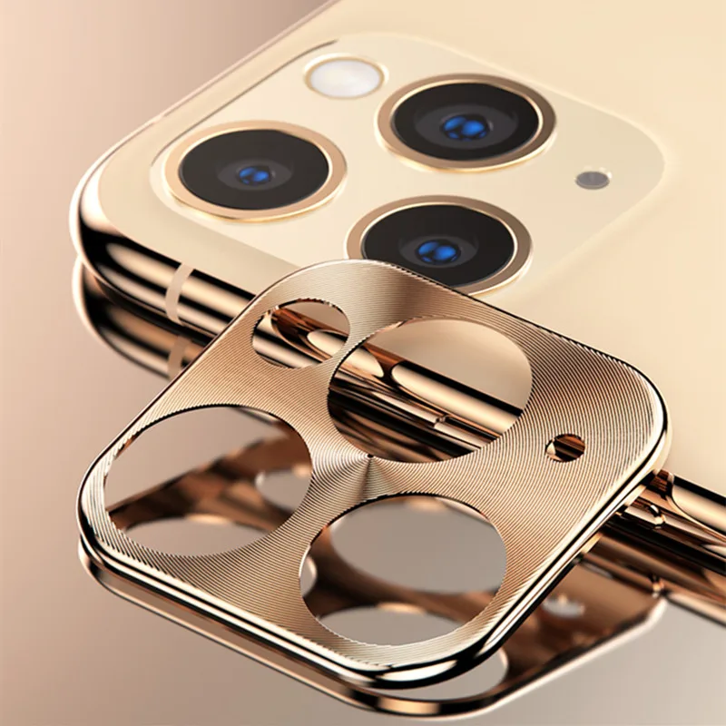 Metal Gold Защита объектива камеры для iPhone 11 Pro Max Роскошный металлический чехол с покрытием для iPhone 11 iPhone 11Pro Задний защитный чехол для объектива камеры - Цвет: Metal Gold