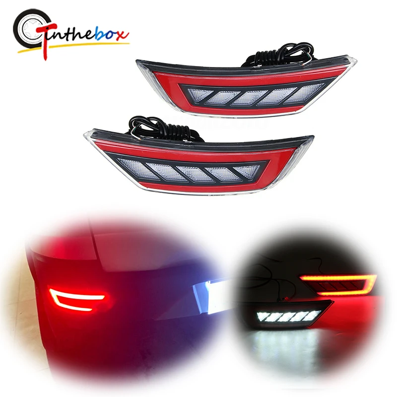 

3D Optic LED Rear Bumper Reflector Tail Brake Lights Turn Signal Backup Reverse Lights For Ford Kuga Ecosport Focus Hatchback