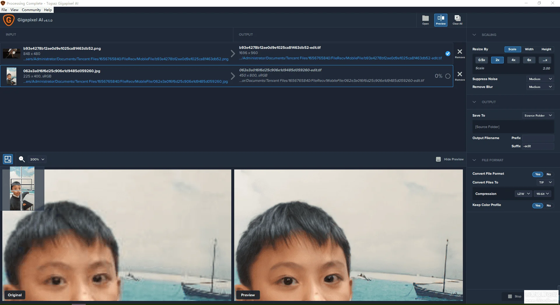 PC端一键Al图片无损放大工具:Topaz A.I. Gigapixel 无限制直装版 pic No.2 PC端一键Al图片无损放大工具:Topaz A.I. Gigapixel 无限制直装版 配图 No.2