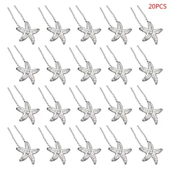 

Women Wedding Bridal Hair Clip Side Comb Metallic Decorative U-Shaped Pin Barrette Imitation Vintage Prom Headpiece