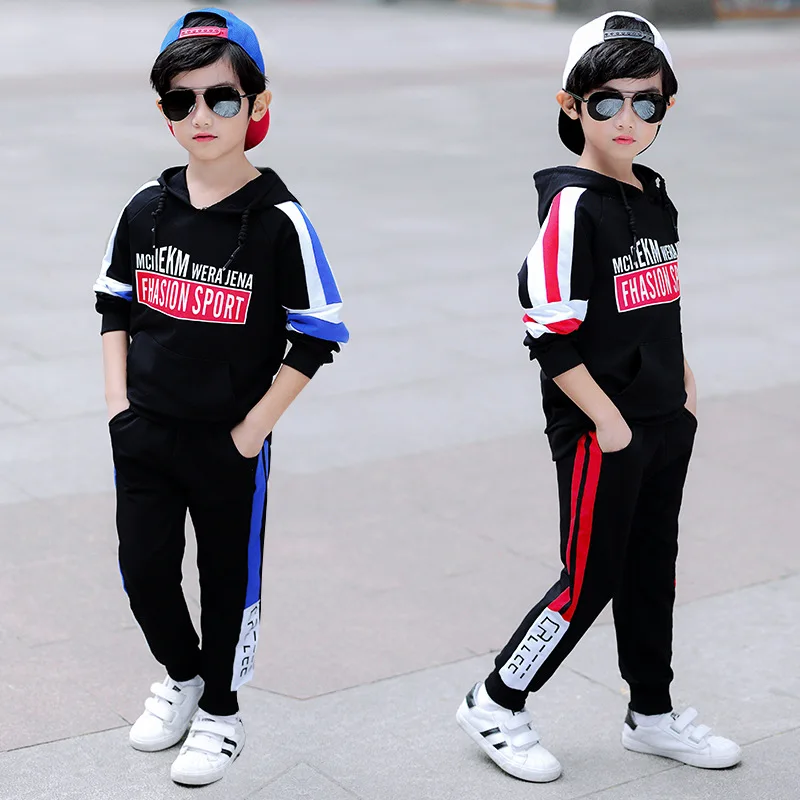 

BOY'S Suit 2020 Spring New Style Big Boy Spring And Autumn Korean-style Fashion CHILDREN'S Sweater Two-Piece Set