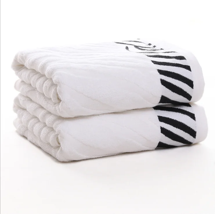 FF0430 бамбуковое волокно Сломанный файл Тигровая кожа полотенце ежедневное домашнее очищающее полотенце 32 Бамбуковая пряжа 34*75 см - Цвет: FF0430-white