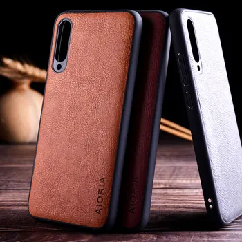 

case for xiaomi mi A3 funda luxury Leather Vintage litchi pattern skin capa with hard cover for xiaomi mi A3 case