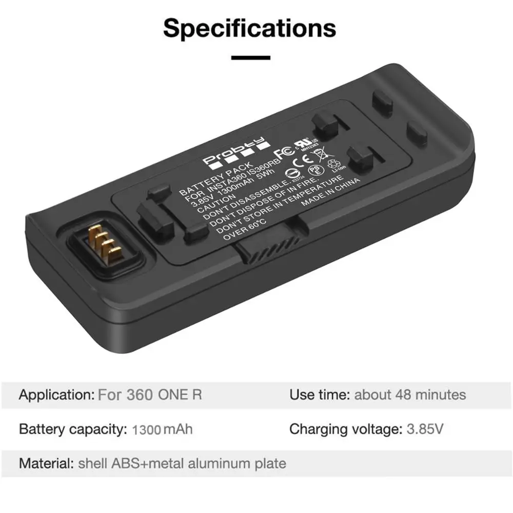 para Insta360 One Bateria Carregador Rápido r 1300mah ou - Image 4
