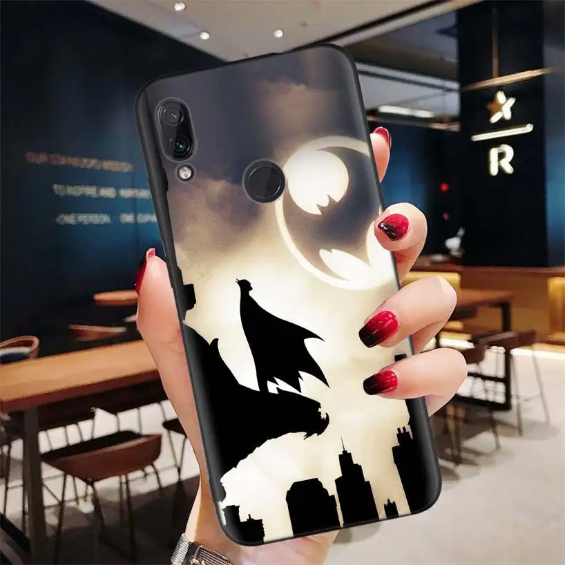 BD034-6 Черный чехол супергероя Бэтмена для Xiao mi Red mi Note 8 7 7S 7A 6 S2 GO K20 Pro+ 6A mi 6X 5X A1 CC 9 8 мягкий чехол для телефона - Цвет: BD034-6