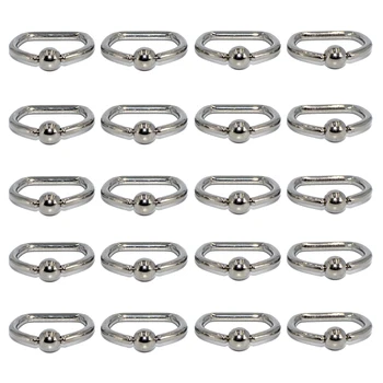 

1PC G23 Titanium D Shape Captive Bead Closer Ring Nipple Clicker Ear Cartilage Tragus Helix Lip Piercing Unisex Fashion Jewelry
