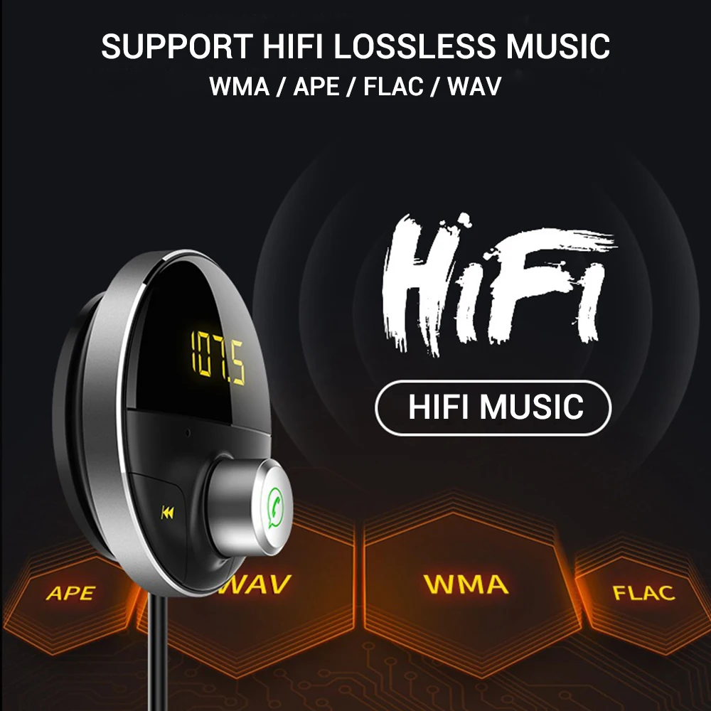 Bluetooth Car FM Transmitter Car Kit Handsfree AUX 3.5mm Car MP3 Player Audio Music Receiver With Gift Car Charger