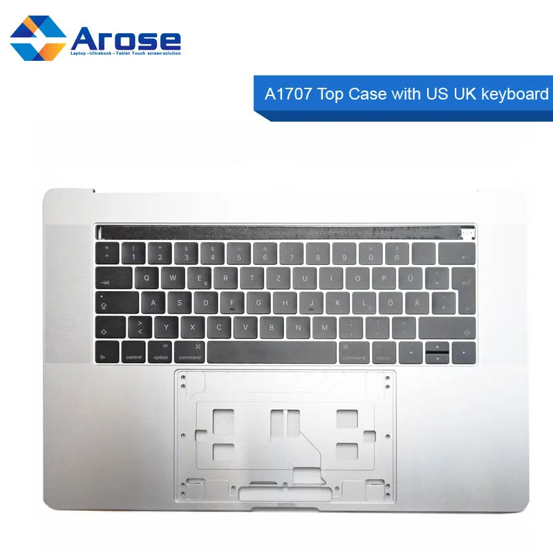 A1707 Топ чехол с США Великобритания клавиатура без тачпада для MacBook Pro A1707 Упор для рук