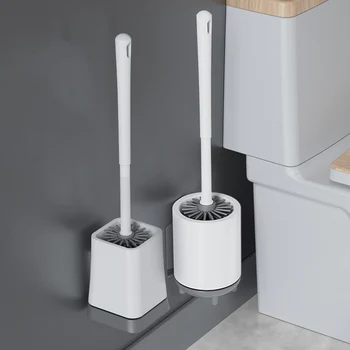 

Toilet Brush Set with Detachable Base Anti-Rust HandleWall Mounted and Flooring Standing Bathroom Cleaning Brush Wc Accessories