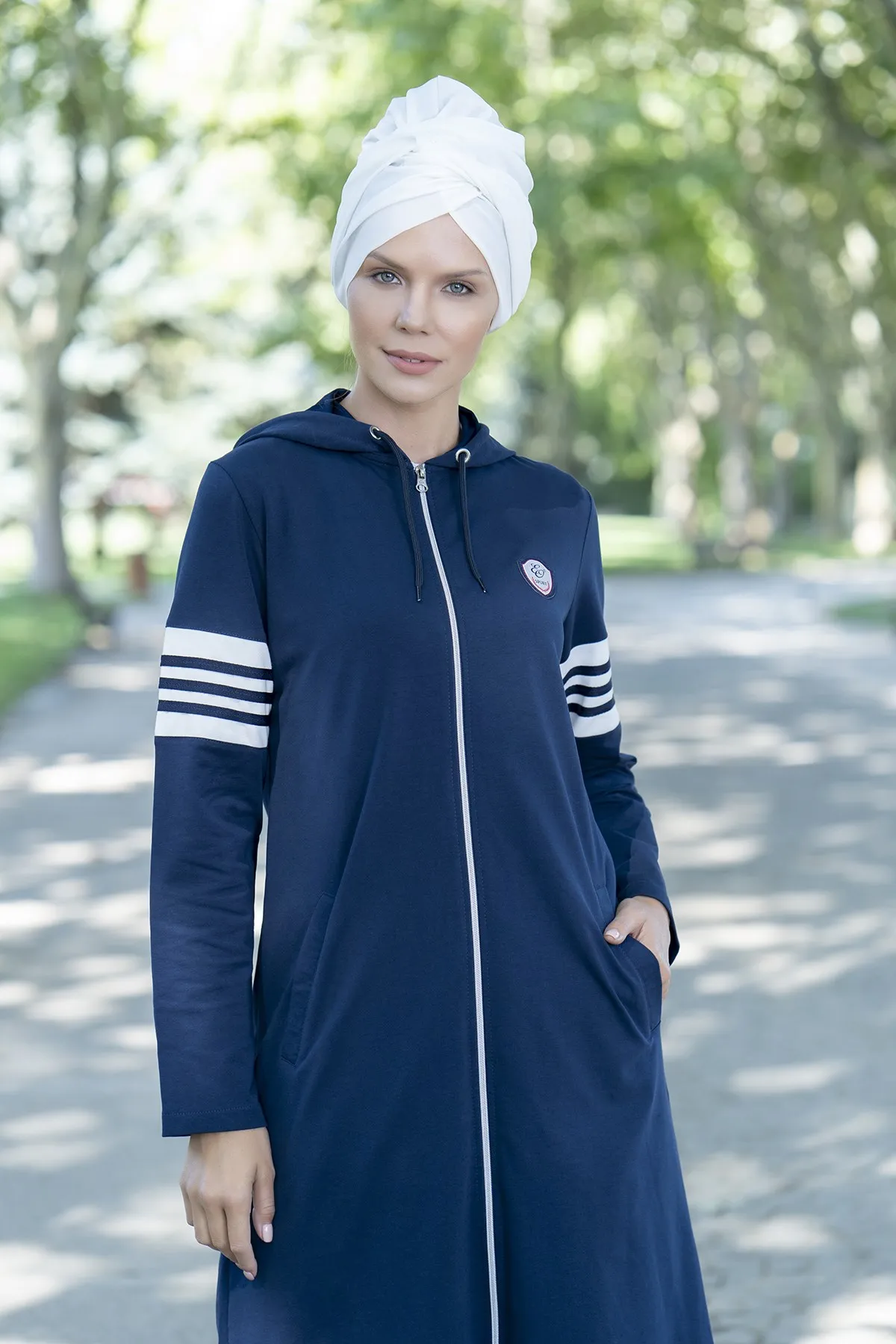 Eofashion мусульманская рука Полосатый с длинным рукавом спортивная одежда