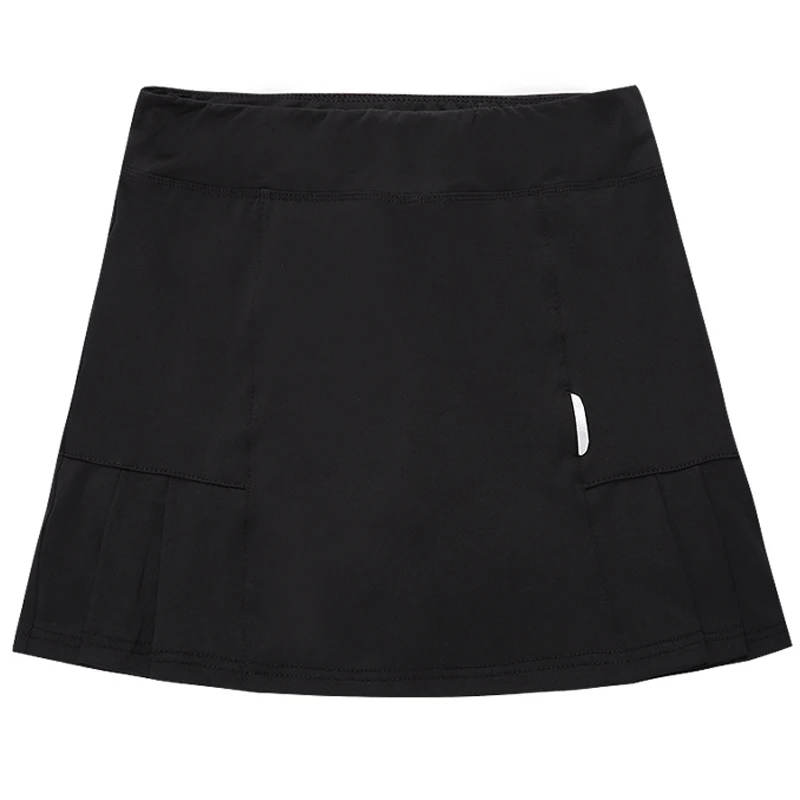 Юбка-шорты для бадминтона, Женская быстросохнущая дышащая Спортивная юбка средней длины, теннисная юбка с безопасными шортами для женщин