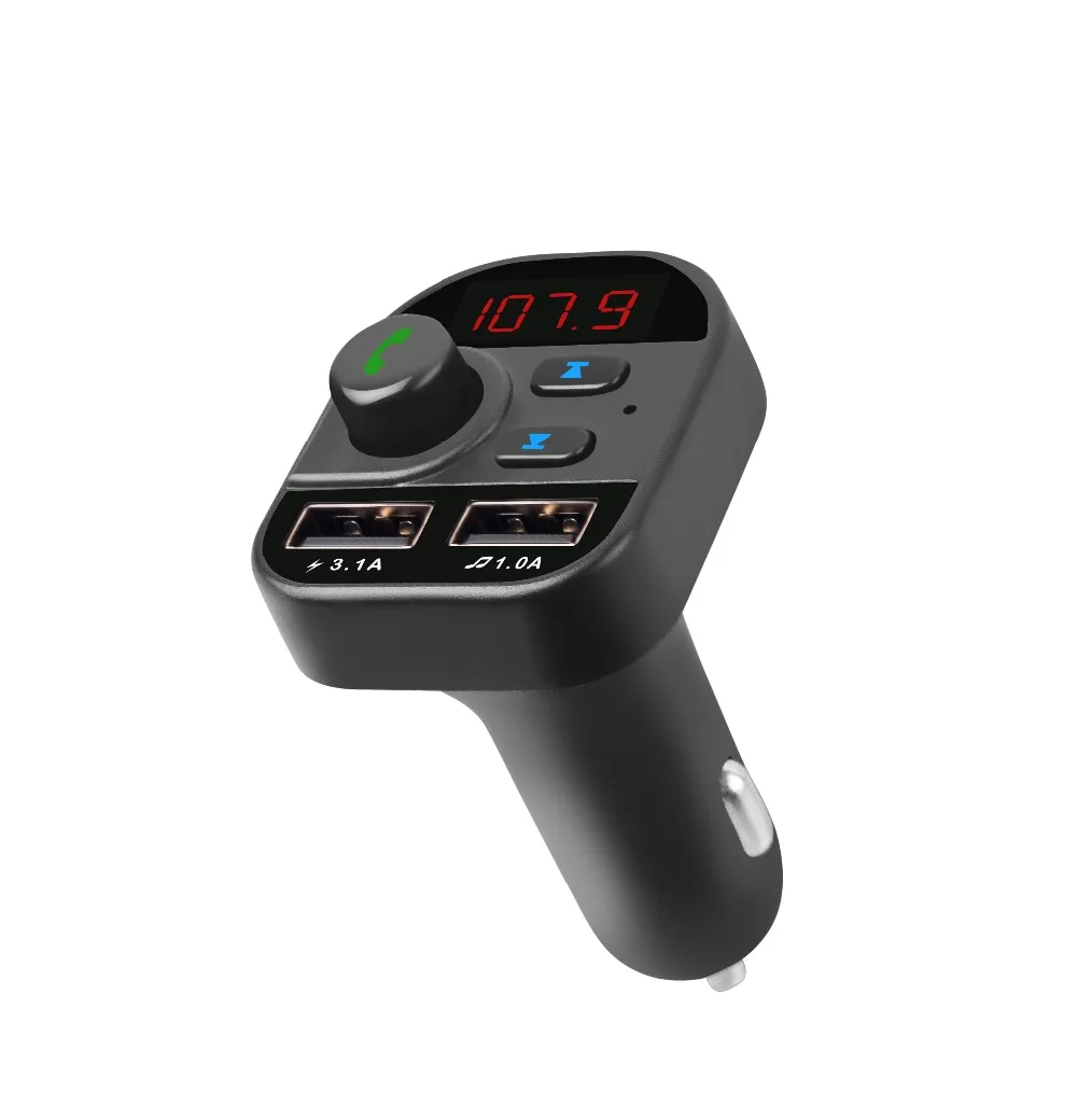 USB AUX Bluetooth 5,0, автомобильный беспроводной аудио плеер, приемник, комплект, fm-передатчик, ЖК-дисплей, цифровой преобразователь напряжения, USB зарядное устройство, mp3-плеер