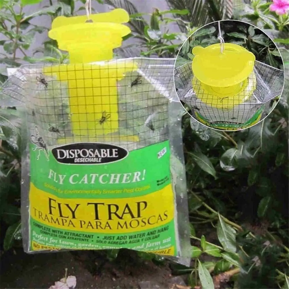 Disposable Fly Trap Catcher Fly Catcher Insect Trap Hanging Pest Control High Efficiency