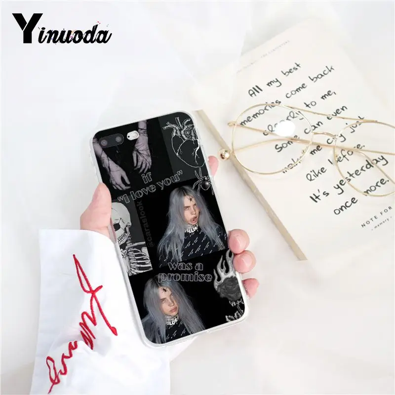 Yinuoda Billie Eilish Красочный милый чехол для телефона iPhone 8 7 6 6S 5 5S SE XR X XS 11 Pro MAX