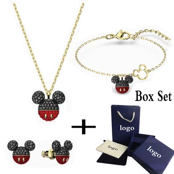 

SWA 2020 New Stylish And Exquisite Design My Mouse Necklace Set, Shiny And Charming Jewelry Is The Best Birthday Gift For Couple