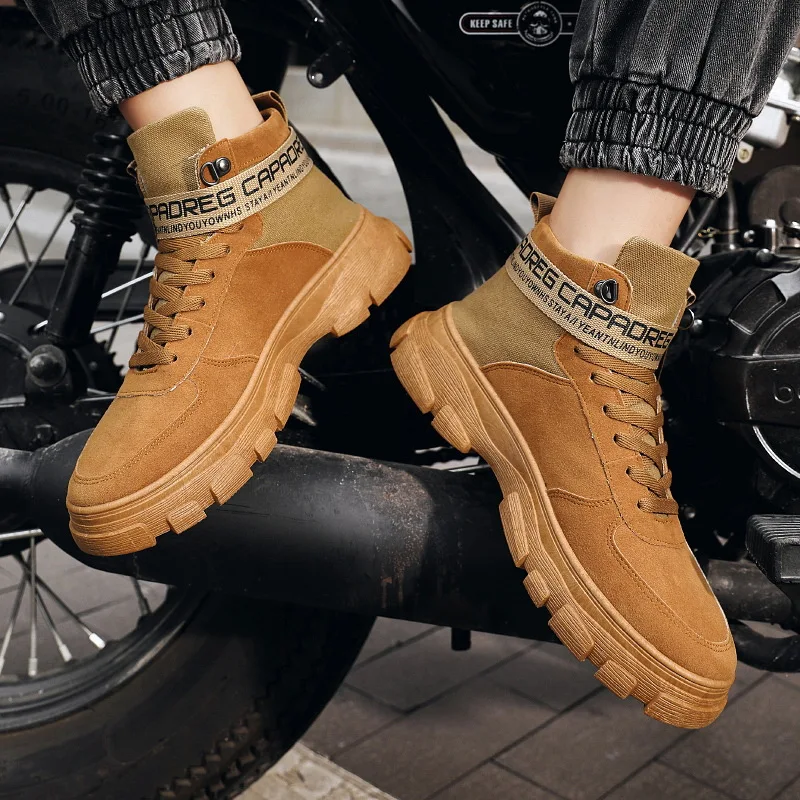 Fashion Men Ankle Chelsea Boots Rubber Slip-on British Winter Sneakers Male Comfotable Shoes Man Boots Casual Sneaker 1557