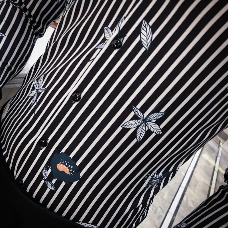 Полосатая Мужская рубашка Camisa Social Masculina с длинным рукавом, мужская рубашка Chemise, Весенняя Мужская рубашка, Повседневная приталенная Мужская Клубная рубашка на выпускной
