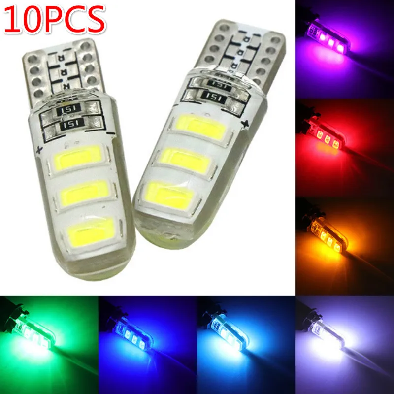 Светодиодные автомобильные лампы W5W T10 194 168 COB 8SMD для стояночных огней и подсветки